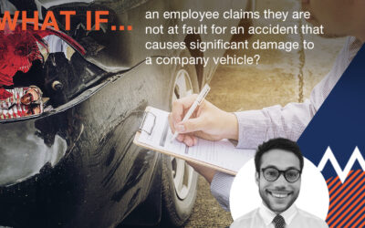 What if an employee claims they are not at fault for an accident that causes significant damage to a company vehicle?