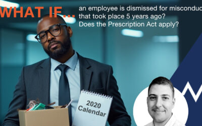 Does the Prescription Act apply if an employee is dismissed for misconduct that took place 5 years ago?